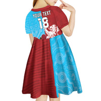 Custom British Lions Waratahs Kid Short Sleeve Dress Unique Style - Wonder Print Shop