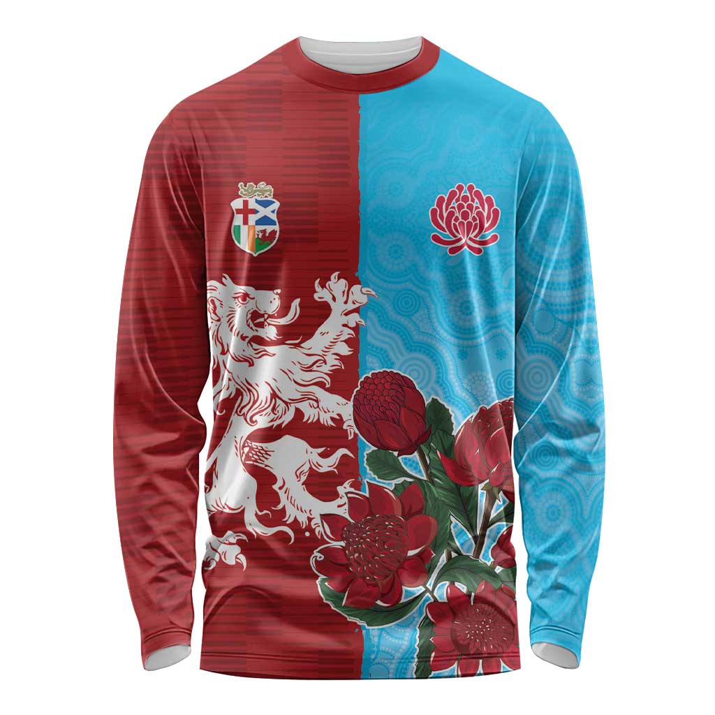 Custom British Lions Waratahs Long Sleeve Shirt Unique Style - Wonder Print Shop