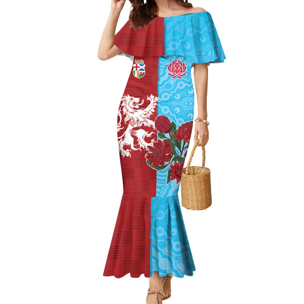 Custom British Lions Waratahs Mermaid Dress Unique Style - Wonder Print Shop