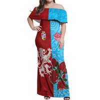 Custom British Lions Waratahs Off Shoulder Maxi Dress Unique Style - Wonder Print Shop