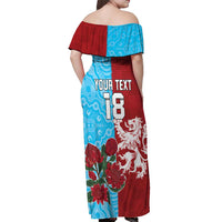 Custom British Lions Waratahs Off Shoulder Maxi Dress Unique Style - Wonder Print Shop