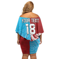 Custom British Lions Waratahs Off Shoulder Short Dress Unique Style - Wonder Print Shop
