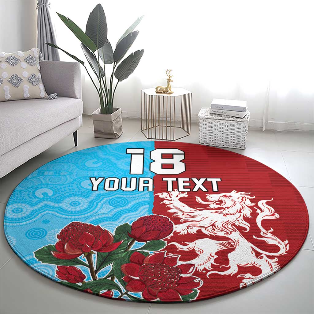 Custom British Lions Waratahs Round Carpet Unique Style - Wonder Print Shop