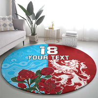 Custom British Lions Waratahs Round Carpet Unique Style - Wonder Print Shop