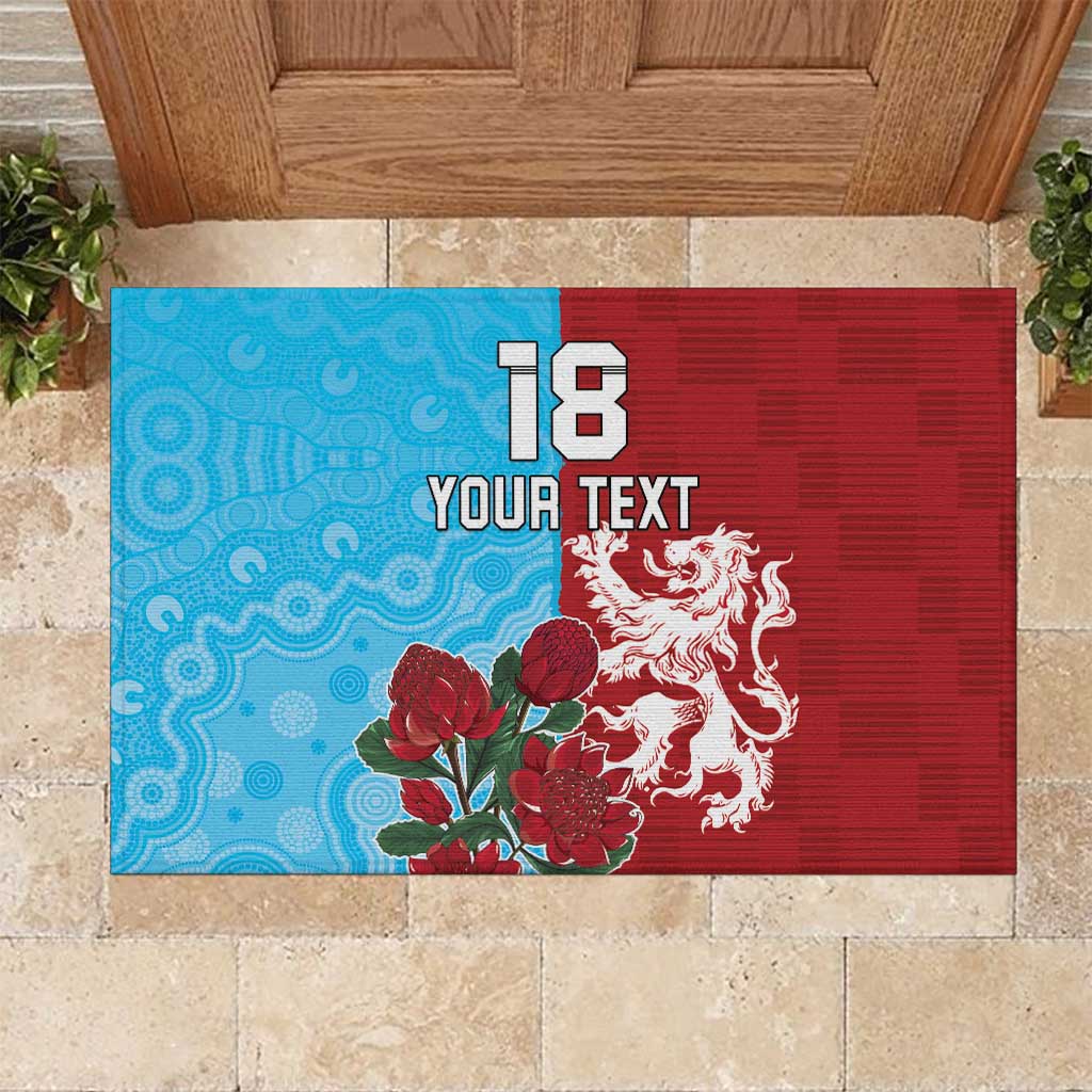 Custom British Lions Waratahs Rubber Doormat Unique Style - Wonder Print Shop