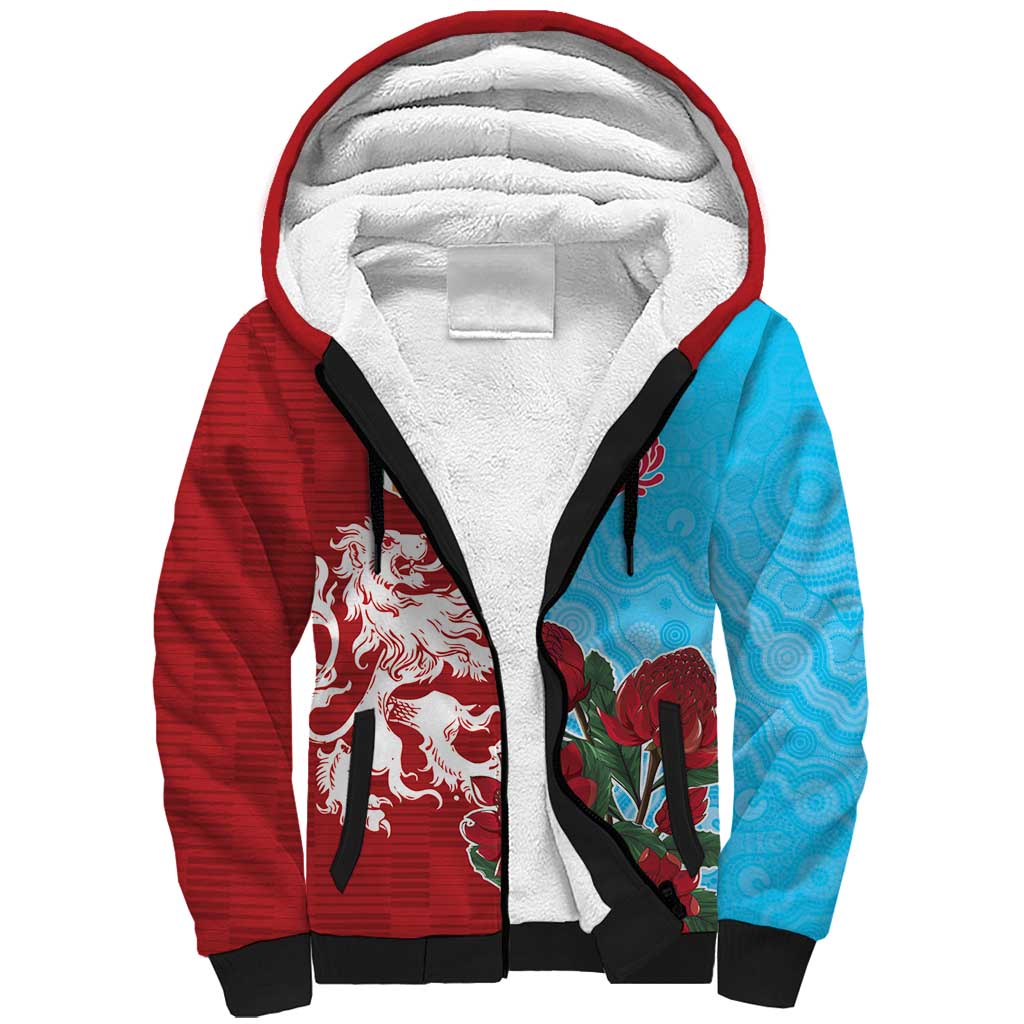Custom British Lions Waratahs Sherpa Hoodie Unique Style - Wonder Print Shop
