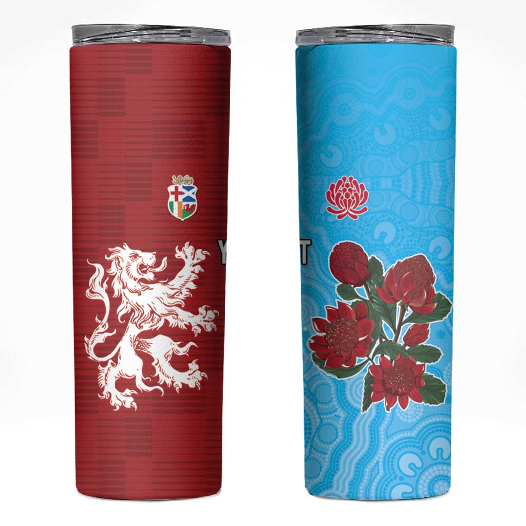 Custom British Lions Waratahs Skinny Tumbler Unique Style - Wonder Print Shop