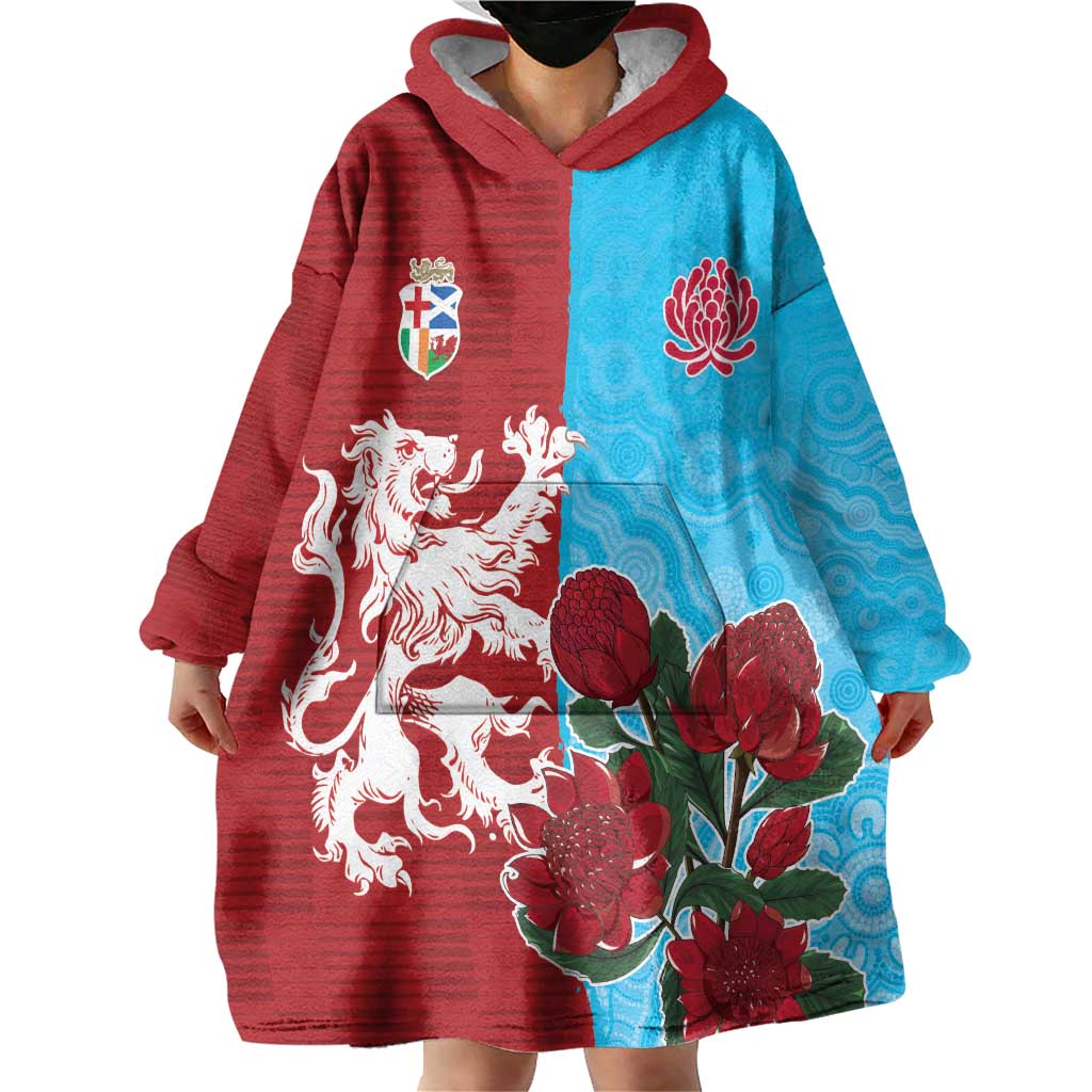 Custom British Lions Waratahs Wearable Blanket Hoodie Unique Style - Wonder Print Shop