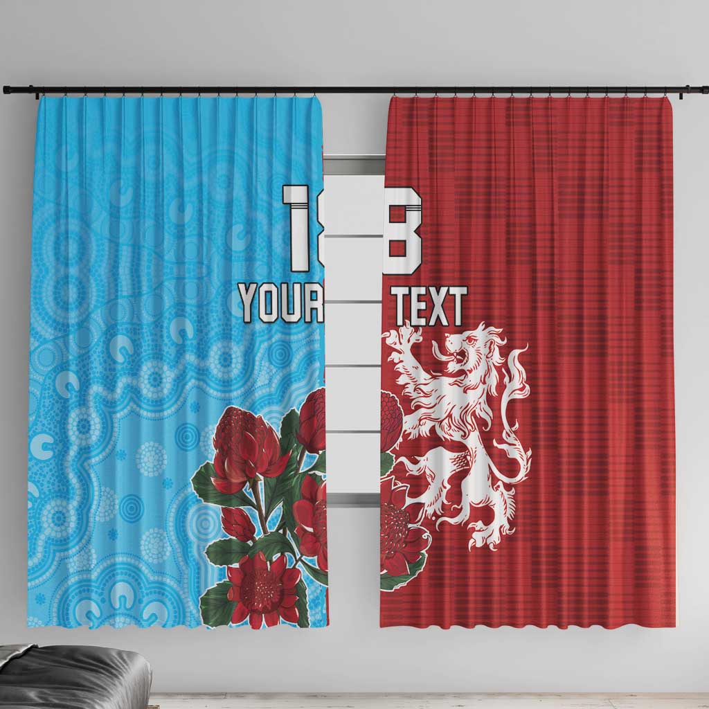 Custom British Lions Waratahs Window Curtain Unique Style - Wonder Print Shop