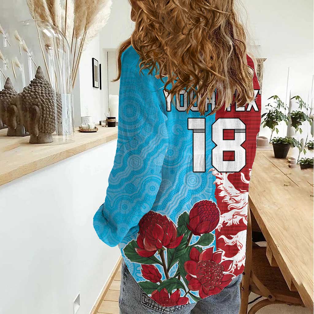 Custom British Lions Waratahs Women Casual Shirt Unique Style - Wonder Print Shop