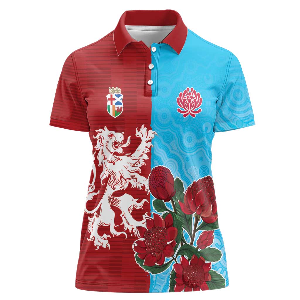 Custom British Lions Waratahs Women Polo Shirt Unique Style - Wonder Print Shop