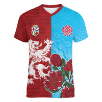 Custom British Lions Waratahs Women V-Neck T-Shirt Unique Style - Wonder Print Shop