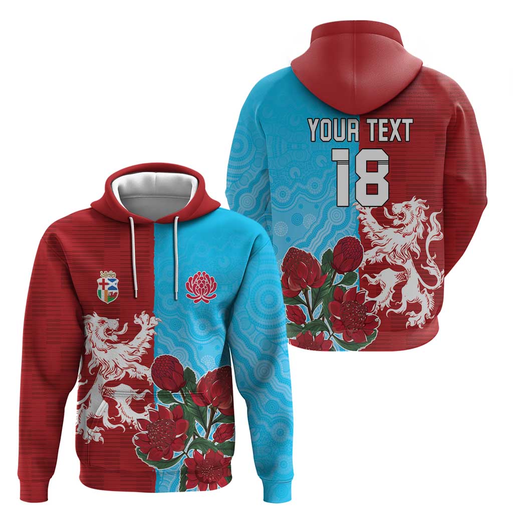Custom British Lions Waratahs Zip Hoodie Unique Style - Wonder Print Shop