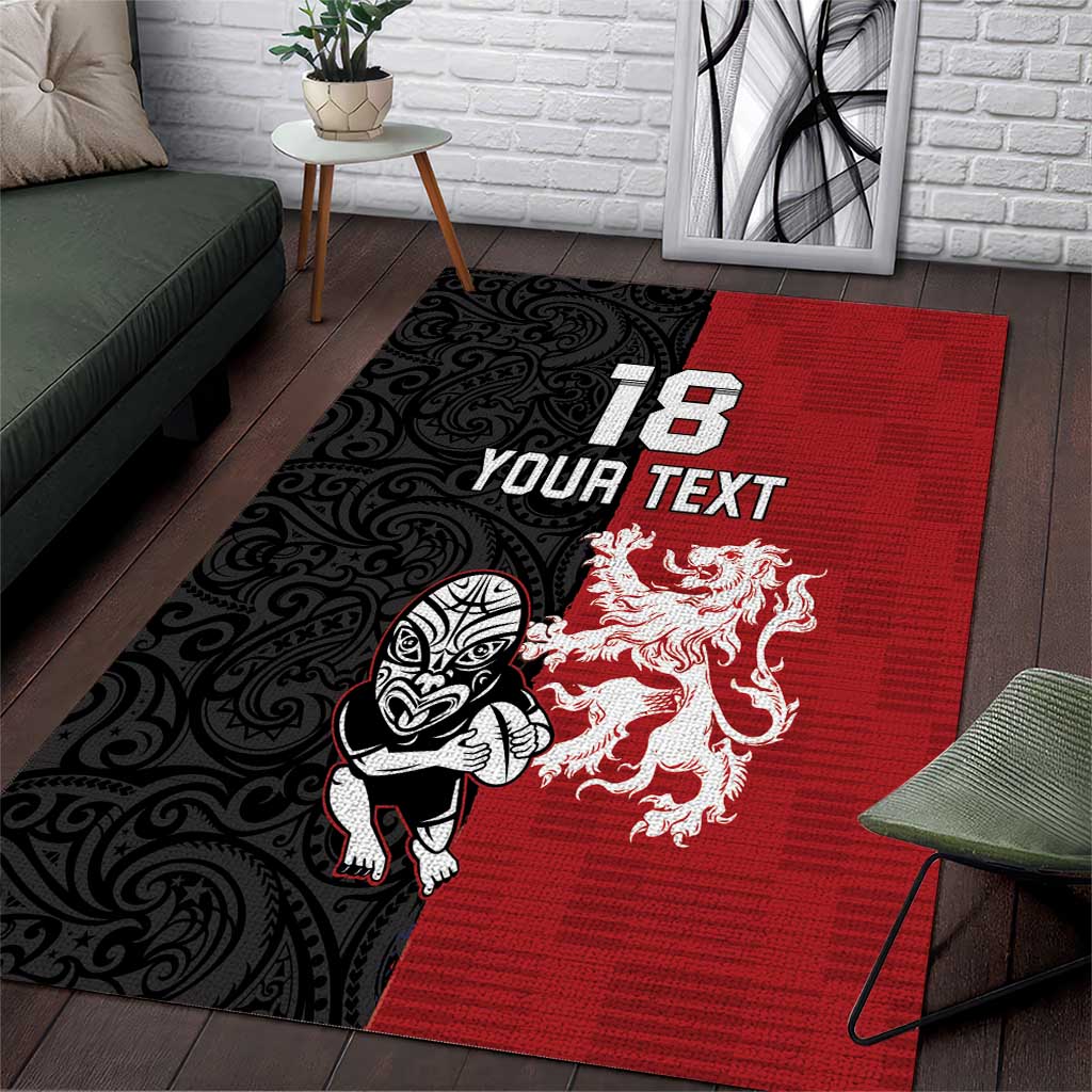 Custom British Lions New Zealand Area Rug Unique Style - Wonder Print Shop