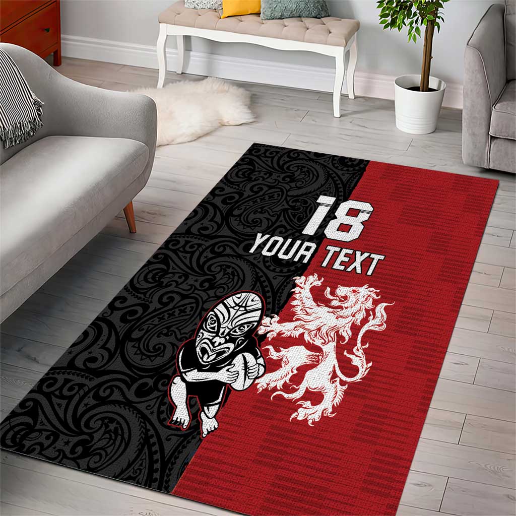 Custom British Lions New Zealand Area Rug Unique Style - Wonder Print Shop