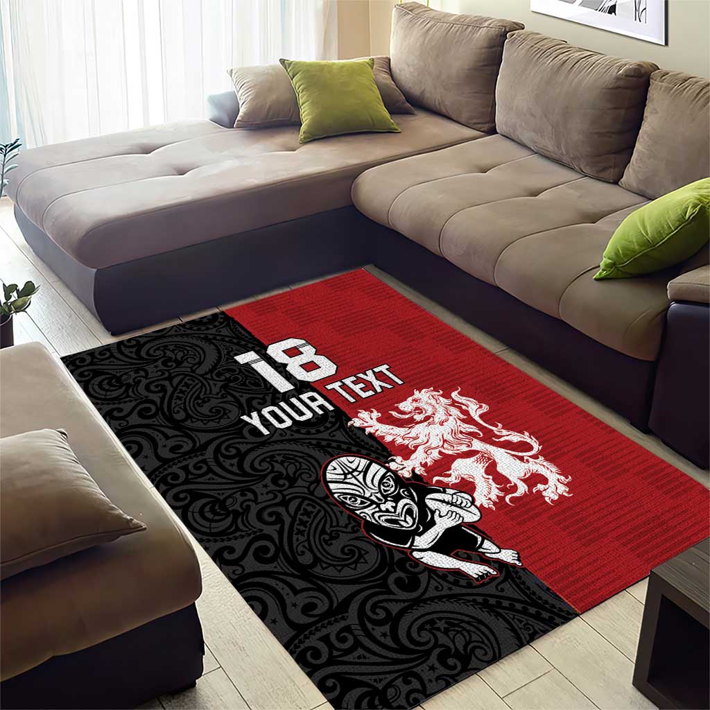 Custom British Lions New Zealand Area Rug Unique Style - Wonder Print Shop
