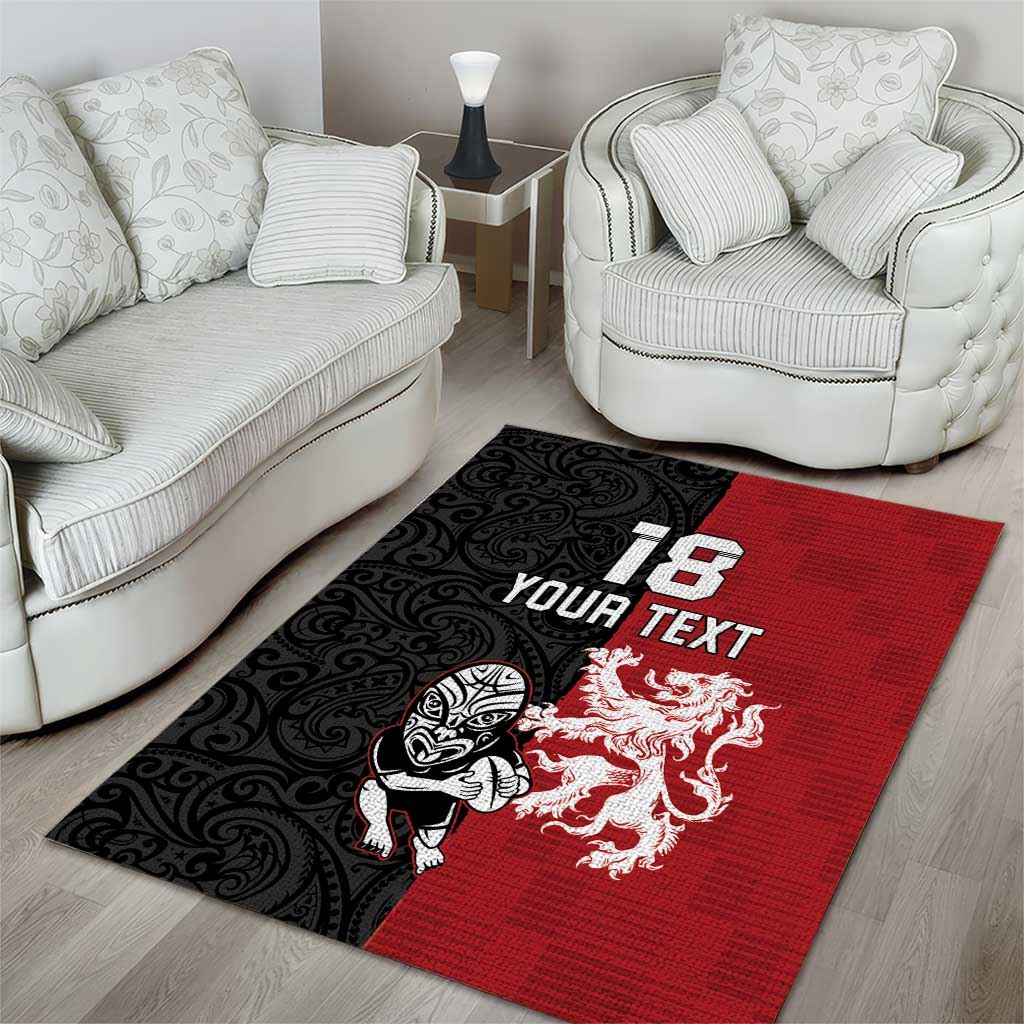Custom British Lions New Zealand Area Rug Unique Style - Wonder Print Shop
