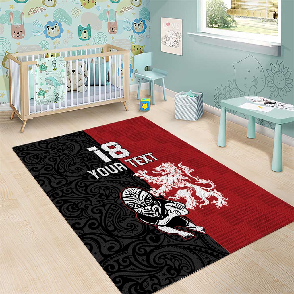 Custom British Lions New Zealand Area Rug Unique Style - Wonder Print Shop