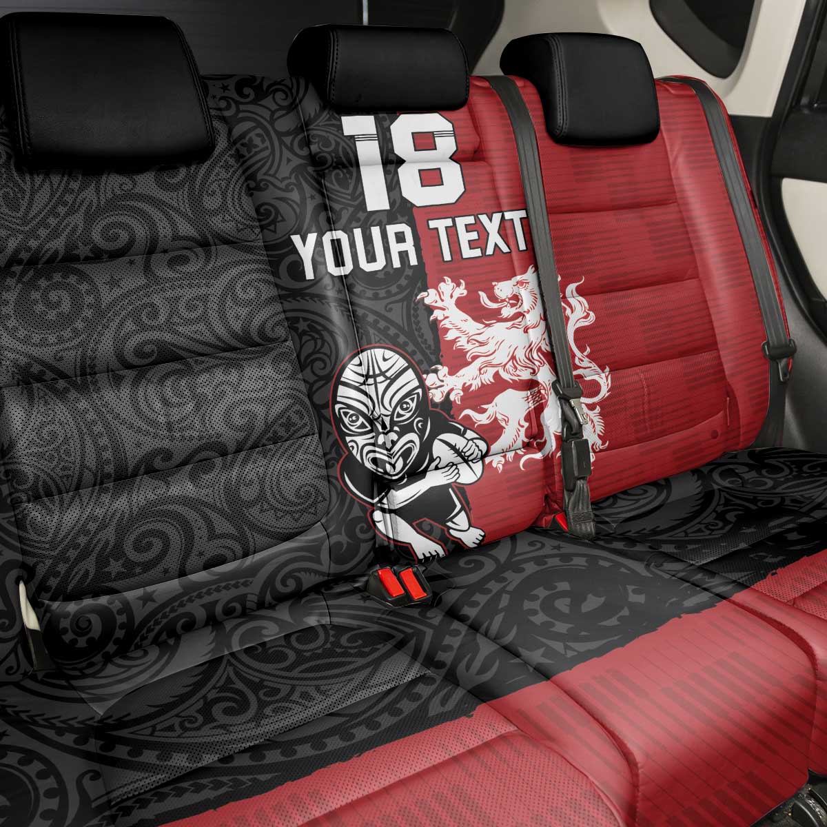 Custom British Lions New Zealand Back Car Seat Cover Unique Style - Wonder Print Shop