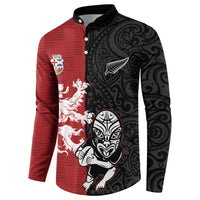 Custom British Lions New Zealand Button Sweatshirt Unique Style - Wonder Print Shop