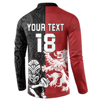 Custom British Lions New Zealand Button Sweatshirt Unique Style - Wonder Print Shop