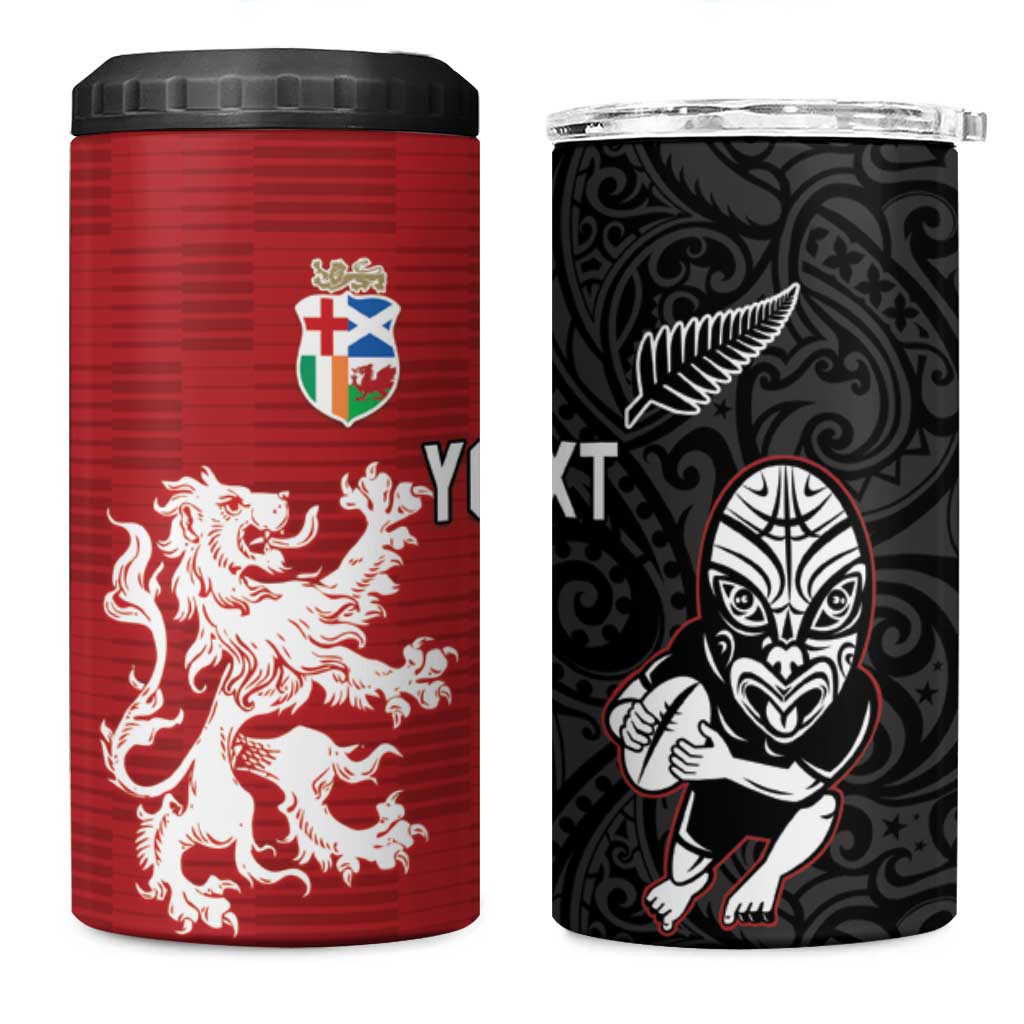 Custom British Lions New Zealand 4 in 1 Can Cooler Tumbler Unique Style - Wonder Print Shop