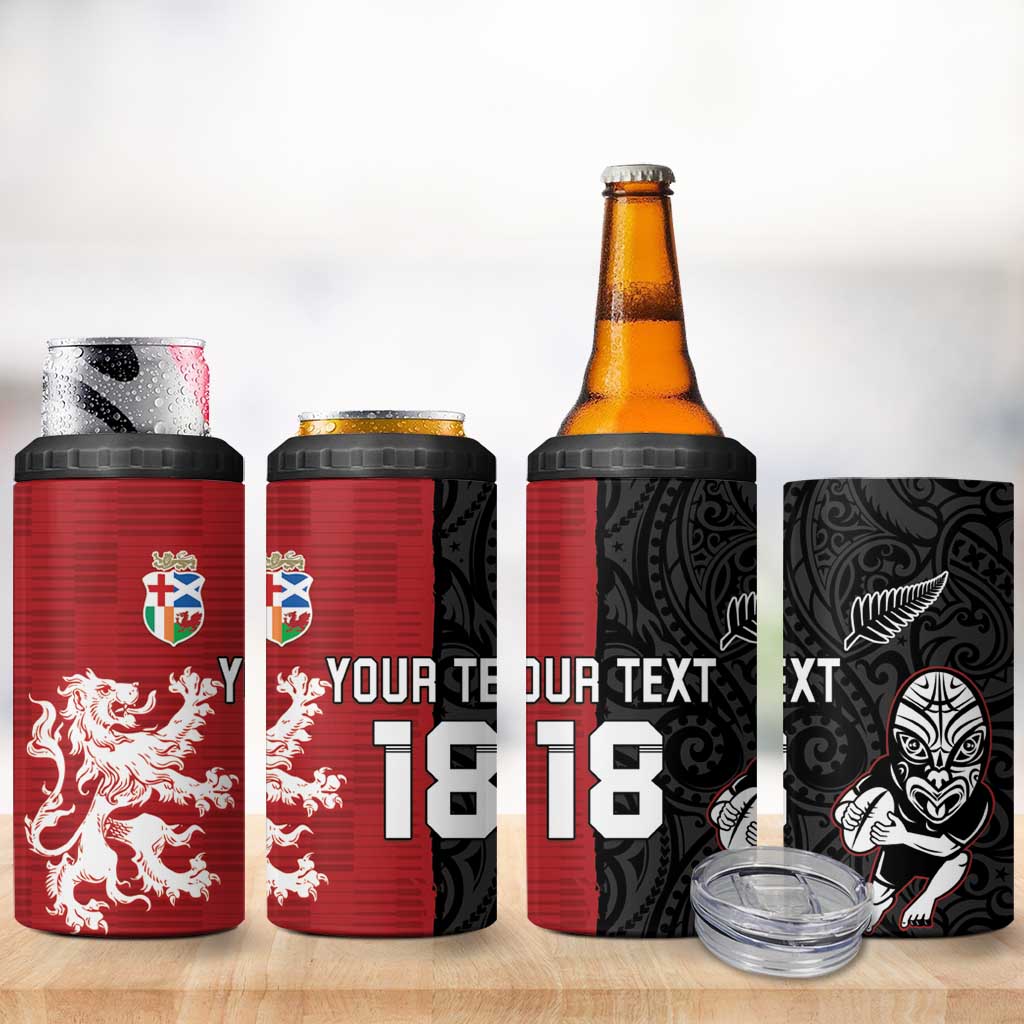 Custom British Lions New Zealand 4 in 1 Can Cooler Tumbler Unique Style - Wonder Print Shop