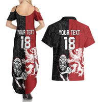 Custom British Lions New Zealand Couples Matching Summer Maxi Dress and Hawaiian Shirt Unique Style - Wonder Print Shop