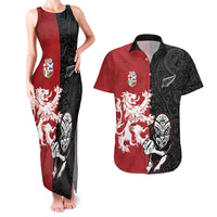 Custom British Lions New Zealand Couples Matching Tank Maxi Dress and Hawaiian Shirt Unique Style - Wonder Print Shop