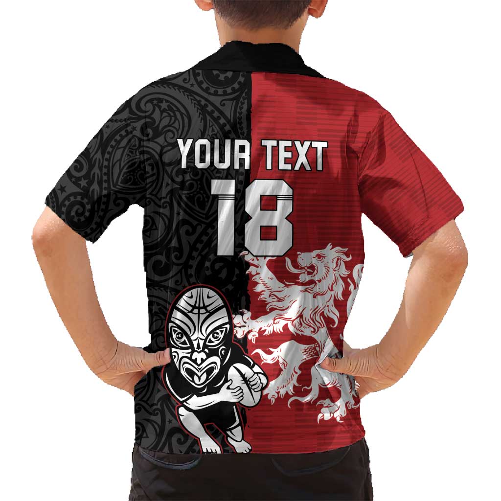 Custom British Lions New Zealand Family Matching Off Shoulder Short Dress and Hawaiian Shirt Unique Style - Wonder Print Shop