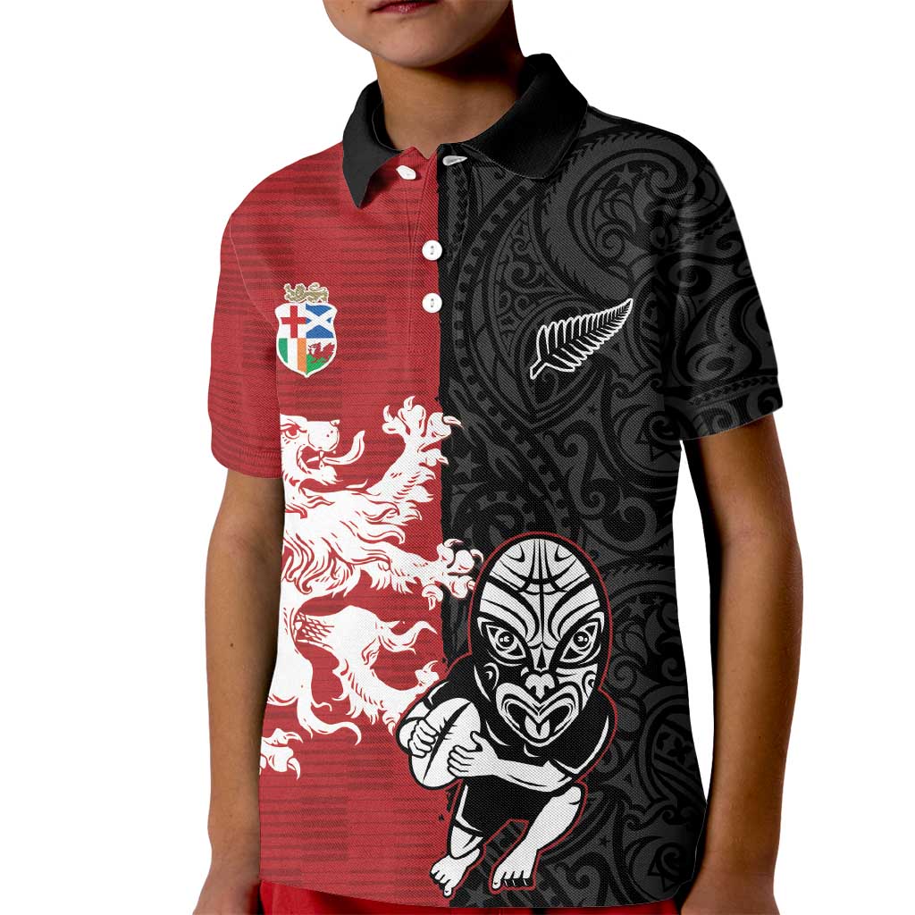 Custom British Lions New Zealand Kid Polo Shirt Unique Style - Wonder Print Shop