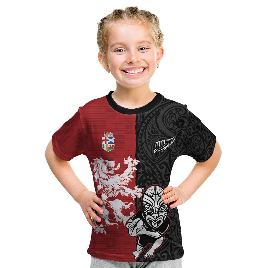 Custom British Lions New Zealand Kid T Shirt Unique Style - Wonder Print Shop