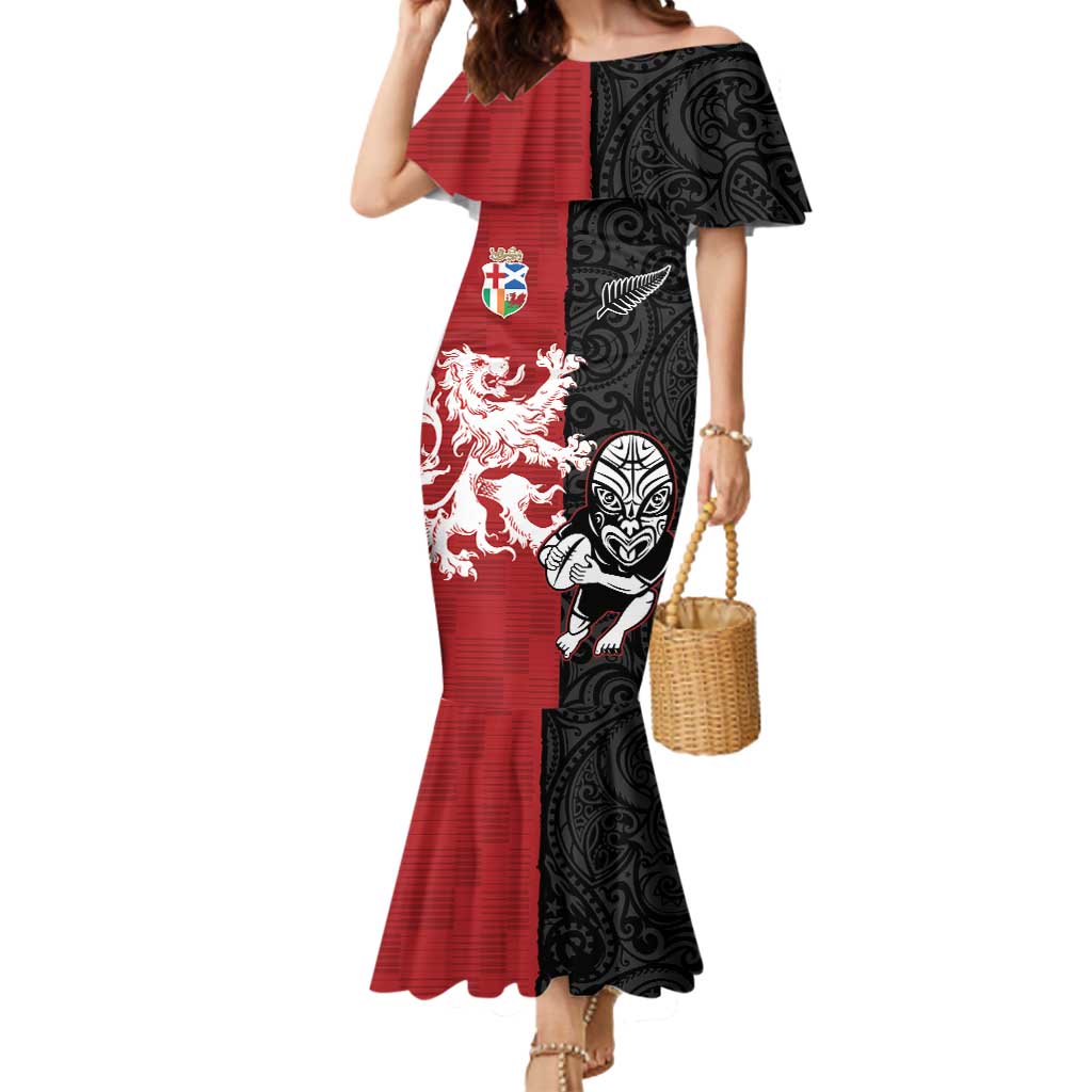 Custom British Lions New Zealand Mermaid Dress Unique Style - Wonder Print Shop