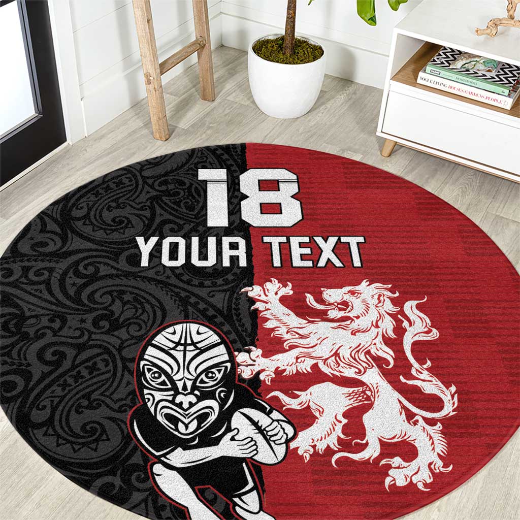 Custom British Lions New Zealand Round Carpet Unique Style - Wonder Print Shop