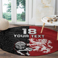 Custom British Lions New Zealand Round Carpet Unique Style - Wonder Print Shop