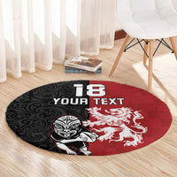 Custom British Lions New Zealand Round Carpet Unique Style - Wonder Print Shop