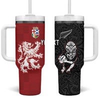 Custom British Lions New Zealand Tumbler With Handle Unique Style - Wonder Print Shop