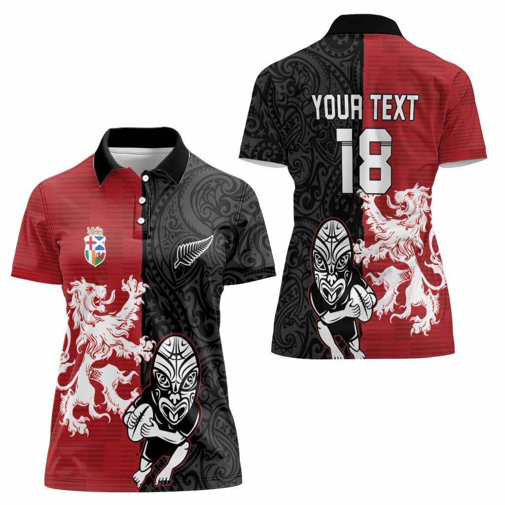 Custom British Lions New Zealand Women Polo Shirt Unique Style - Wonder Print Shop