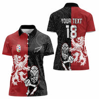 Custom British Lions New Zealand Women Polo Shirt Unique Style - Wonder Print Shop