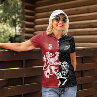 Custom British Lions New Zealand Women Polo Shirt Unique Style - Wonder Print Shop