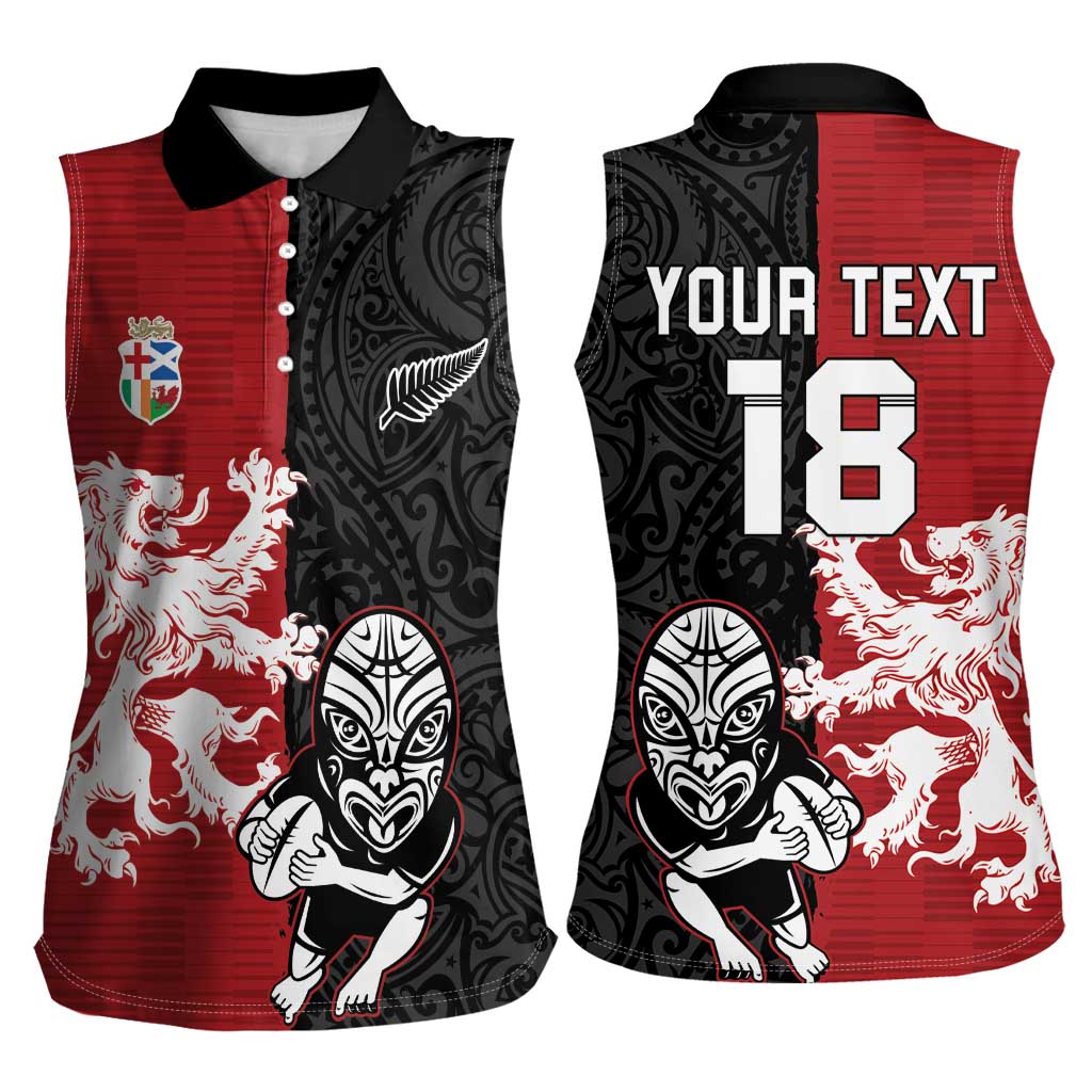 Custom British Lions New Zealand Women Sleeveless Polo Shirt Unique Style - Wonder Print Shop