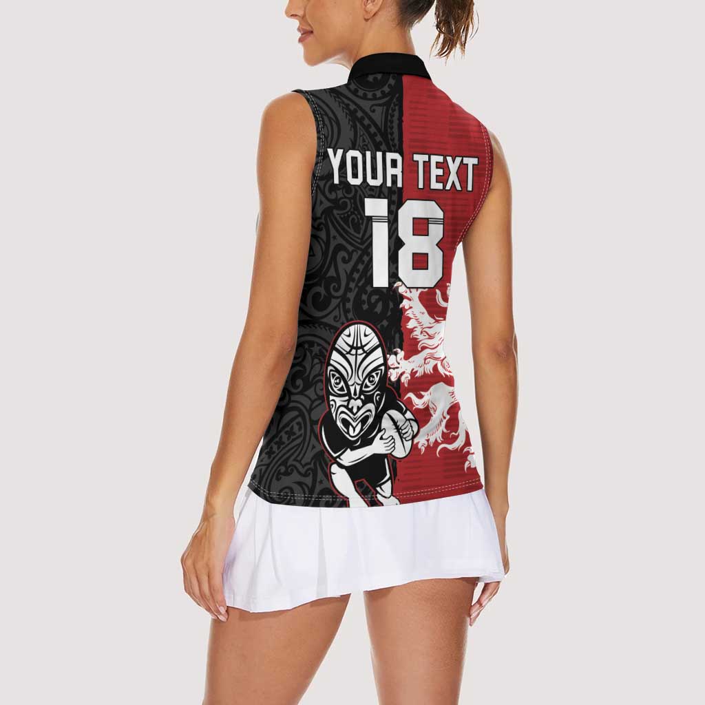 Custom British Lions New Zealand Women Sleeveless Polo Shirt Unique Style - Wonder Print Shop