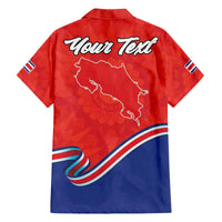 Personalized Costa Rica Independence Day Since 1821 Family Matching Off Shoulder Short Dress and Hawaiian Shirt Folk Dancer with Folk Art Pattern - Wonder Print Shop