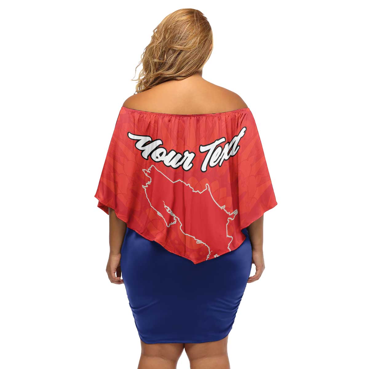 Personalized Costa Rica Independence Day Since 1821 Family Matching Off Shoulder Short Dress and Hawaiian Shirt Folk Dancer with Folk Art Pattern - Wonder Print Shop