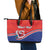 Personalized Costa Rica Independence Day Since 1821 Leather Tote Bag Folk Dancer with Folk Art Pattern - Wonder Print Shop