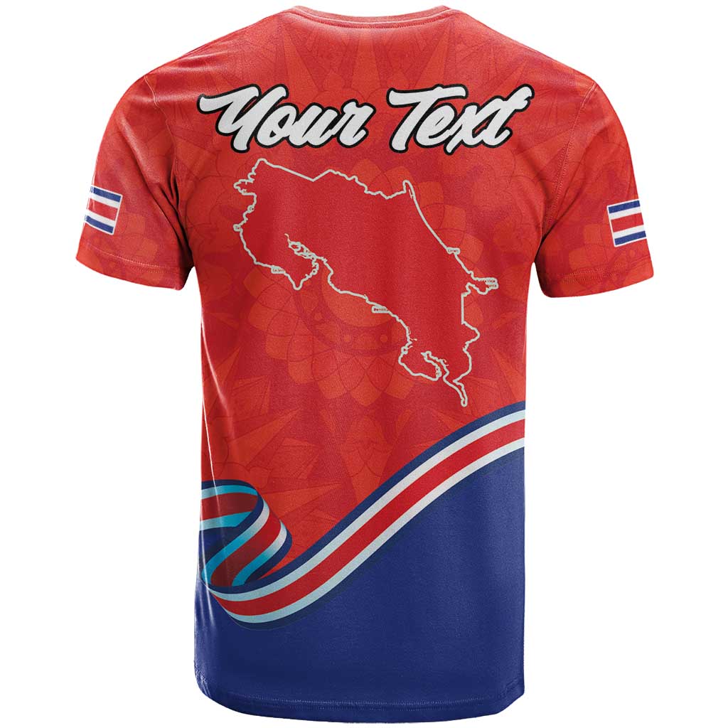 Personalized Costa Rica Independence Day Since 1821 T Shirt Folk Dancer with Folk Art Pattern - Wonder Print Shop