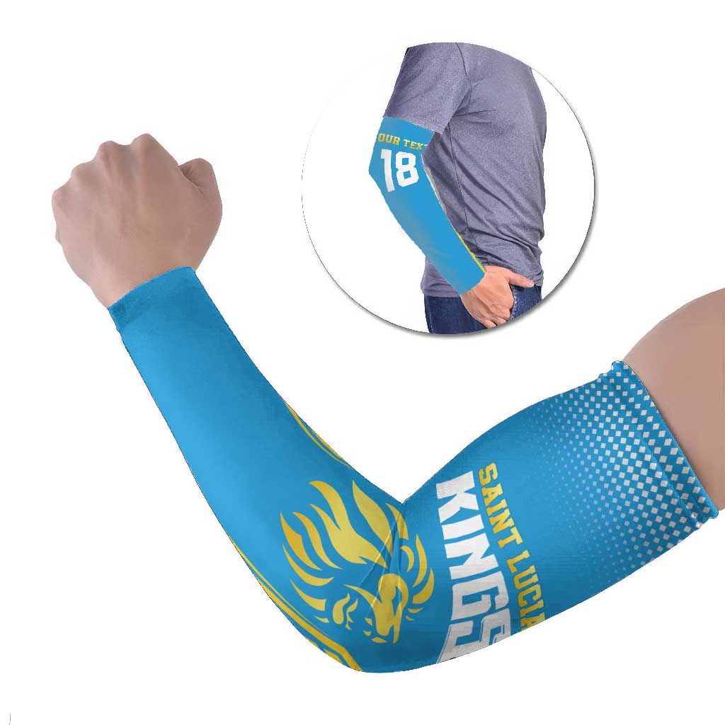 Custom Saint Lucia Kings Cricket Arm Sleeves Beinspired Go Champion - Wonder Print Shop