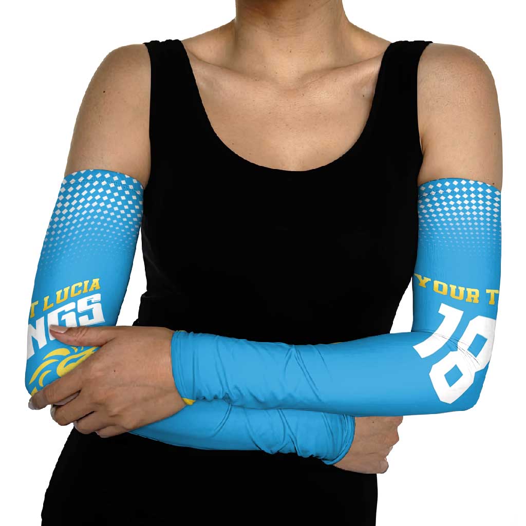 Custom Saint Lucia Kings Cricket Arm Sleeves Beinspired Go Champion - Wonder Print Shop