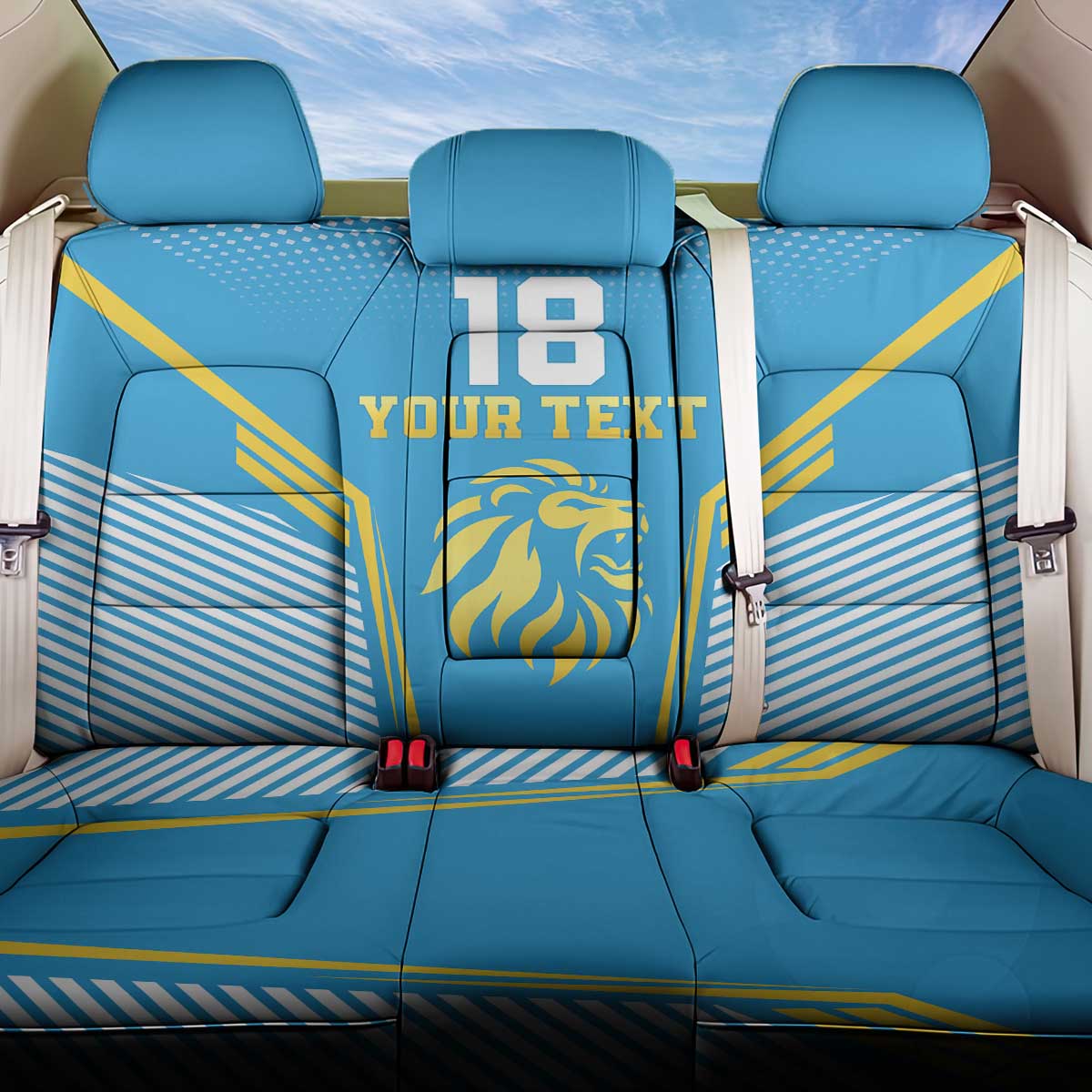 Custom Saint Lucia Kings Cricket Back Car Seat Cover Beinspired Go Champion - Wonder Print Shop