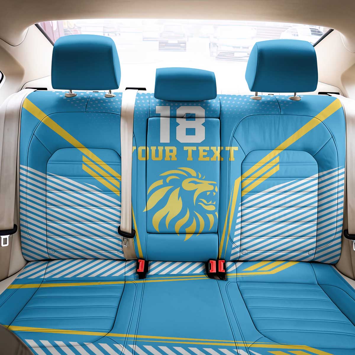 Custom Saint Lucia Kings Cricket Back Car Seat Cover Beinspired Go Champion - Wonder Print Shop